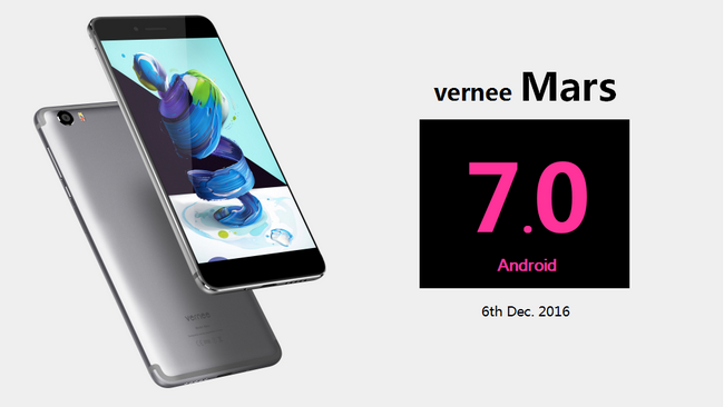 Vernee Mars первым среди смартфонов с SoC Helio P10 получил обновление до Android 7.0