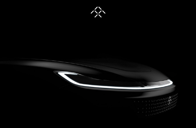 Опубликованы новые изображения электромобиля Faraday Future, который должны представить 3 января накануне CES 2017