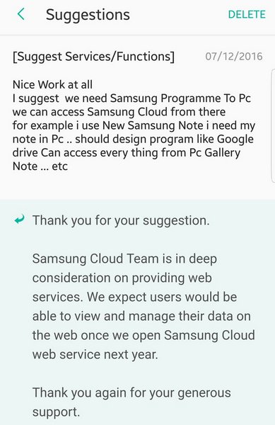 Облачный сервис Samsung Cloud появится на ПК