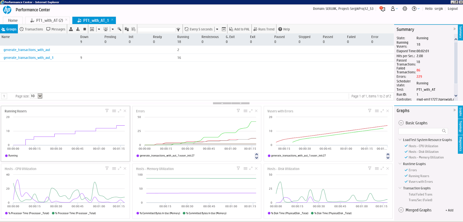 Создание и конфигурация Analyzed Result на основе Analysis Template в HPE Performance Center - 10