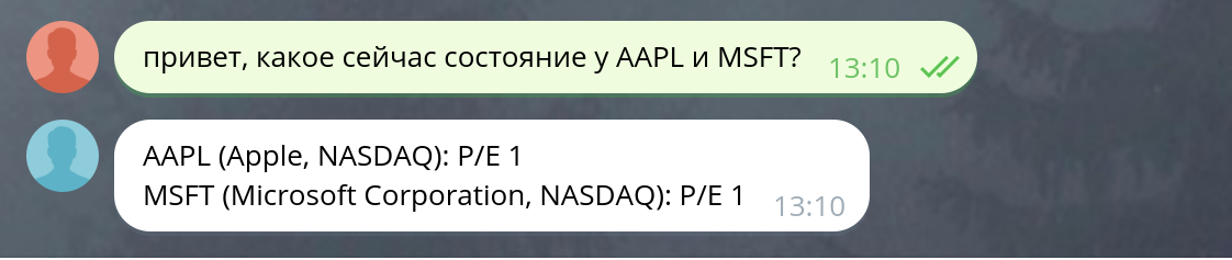 Финансовый Telegram-бот за 30 минут с Market Data API - 5