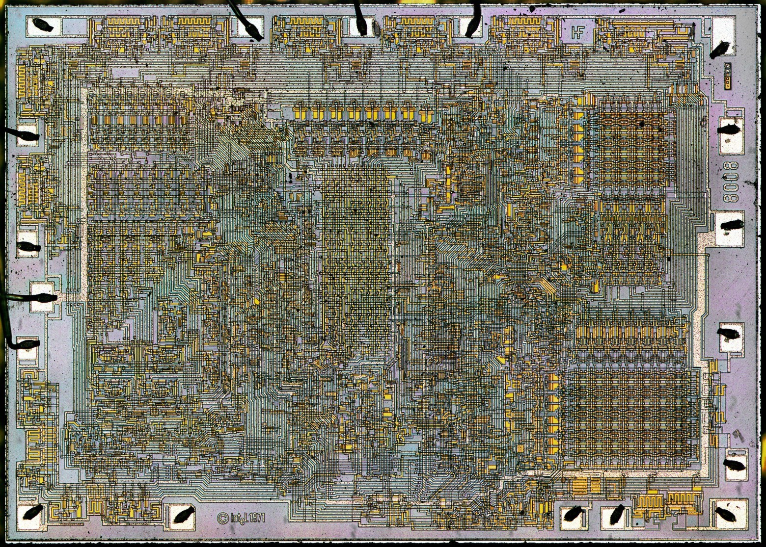 Фотографии кристалла процессора Intel 8008, который дал жизнь первым ПК - 1