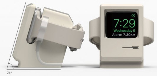 Зарядное устройство Elago W3 для Apple Watch выполнено в форме компьютера Macintosh 128K