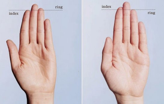По длине пальцев можно определить болезни