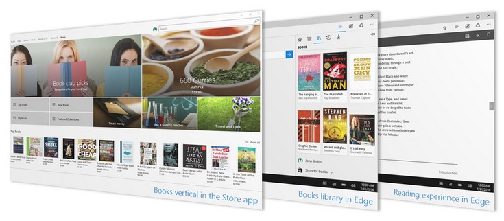 В Windows 10 появится свой книжный магазин