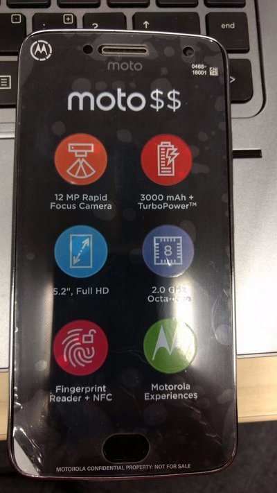 Фото Moto G5 Plus подтверждает характеристики смартфона