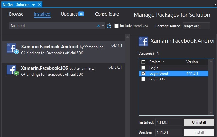 Подключаем Facebook SDK для Xamarin.Forms - 4