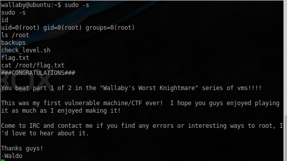 VulnHub: Выкидываем неугодных из IRC в Wallaby's Nightmare - 15