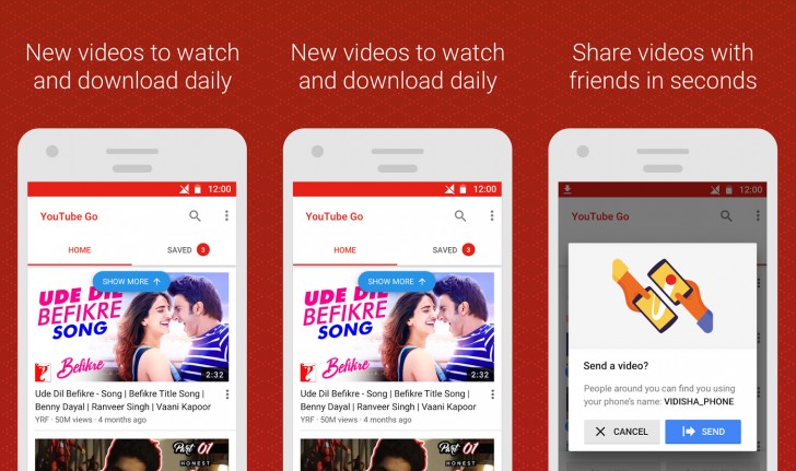 Приложение YouTube Go позволит сохранять видеоролики
