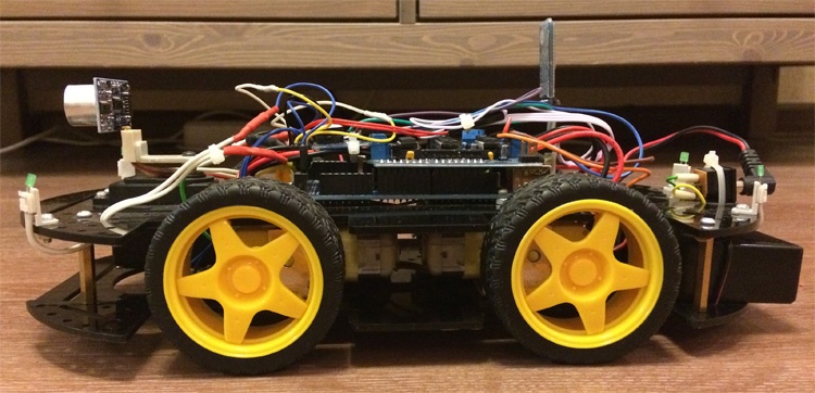Робомобиль на базе Arduino Mega 2560 с Bluetooth управлением и автономным движением с объездом препятствий - 5