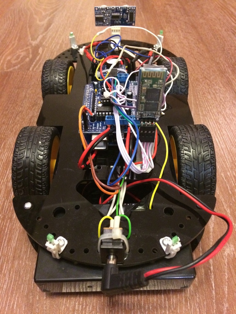 Робомобиль на базе Arduino Mega 2560 с Bluetooth управлением и автономным движением с объездом препятствий - 7