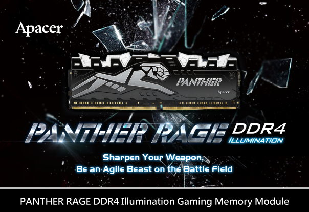 Планки ОЗУ Apacer Panther Rage DDR4 обзавелись подсветкой клыков
