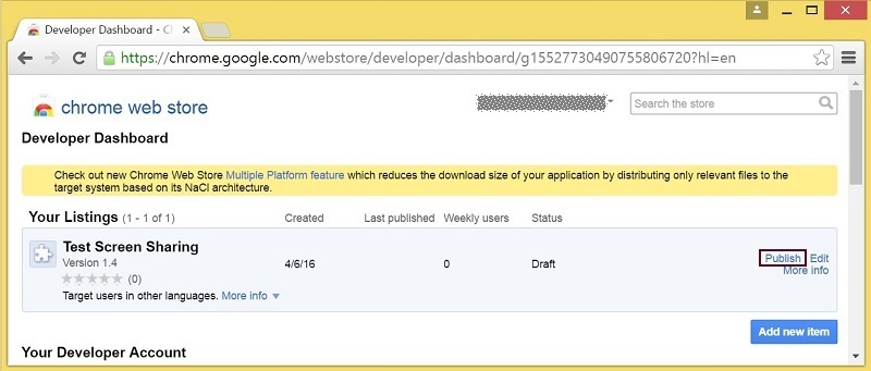 Cкринкастинг на сайте по WebRTC из браузера Chrome - 10