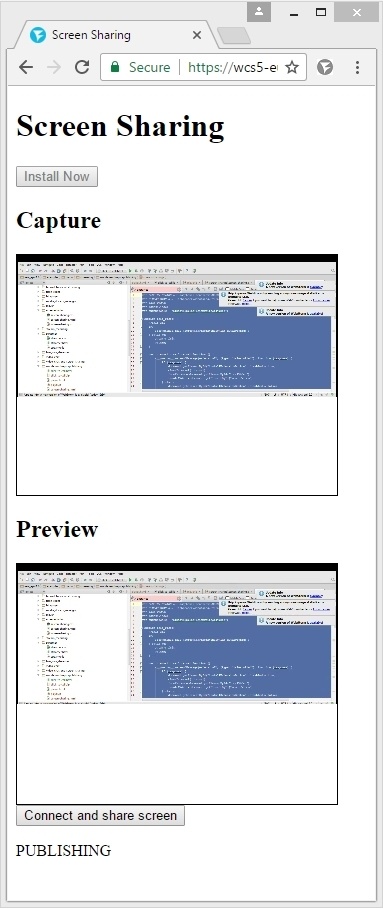 Cкринкастинг на сайте по WebRTC из браузера Chrome - 25