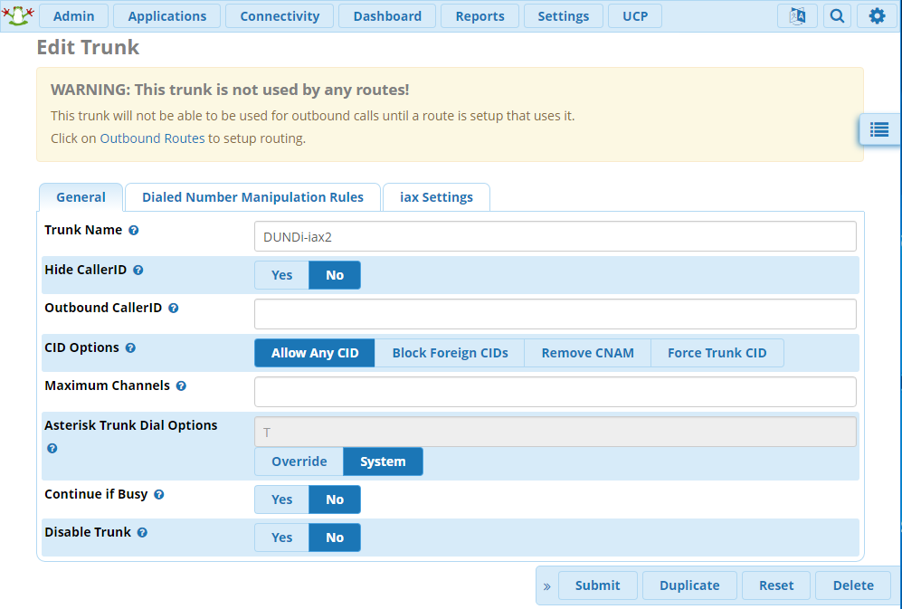 Настройка DUNDi в Asterisk, под управлением FreePBX - 1