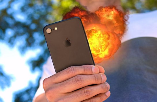 iPhone взорвался в руках владельца