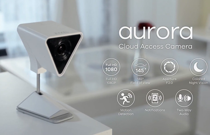 Камера Zyxel Aurora Cloud Access Camera (CAM3115) обеспечивает видеонаблюдение за домом с трансляцией на мобильные устройства