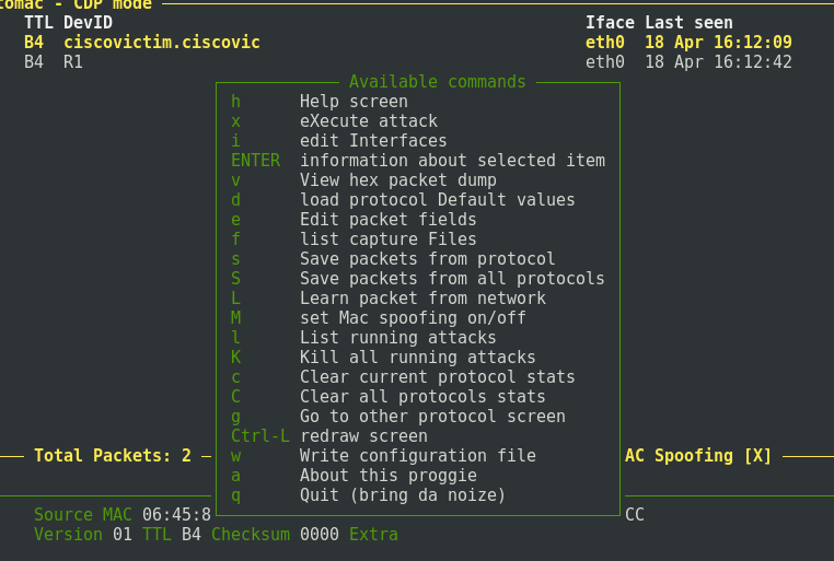 Атаки на сетевое оборудование с Kali linux - 11