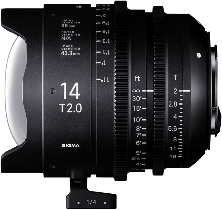 Объективы Sigma Cine 14mm T2 и Cine 135mm T2 предназначены для видеосъемки