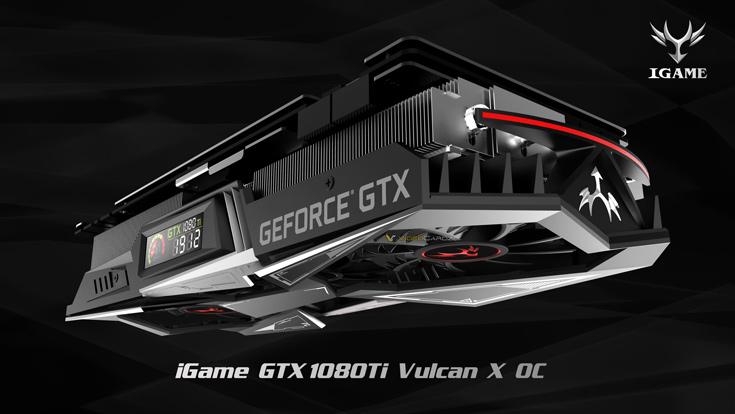 3D-карта Colorful iGame GTX 1080 Ti Vulcan X OC занимает в корпусе три посадочных места