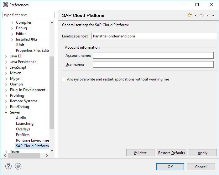 Как запускать на SAP Cloud Platform сервлеты из Eclipse - 3