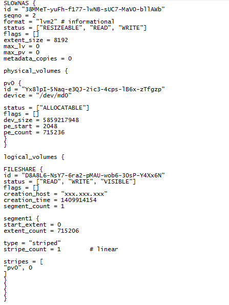 Восстановление данных из поврежденного массива RAID 5 в NAS под управлением Linux - 6