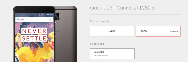 Смартфон OnePlus 3T в старшей модификации более недоступен на официальном сайте 