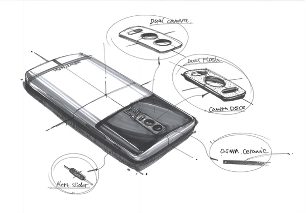 Эскизы OnePlus 5 демонстрируют смартфон с четырьмя камерами 