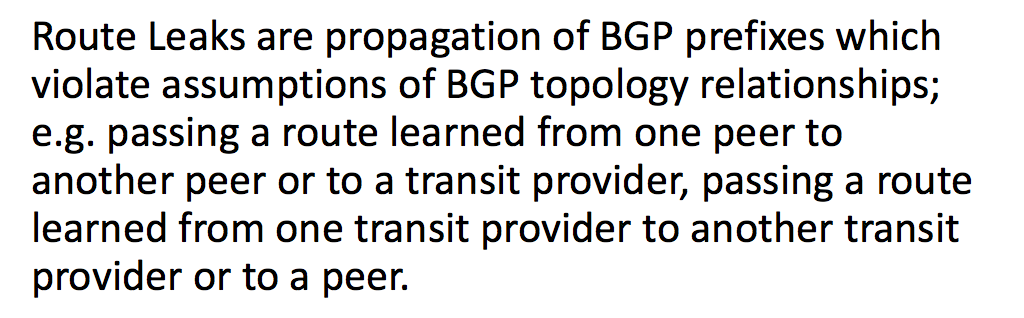 Утечки маршрутов BGP - 1