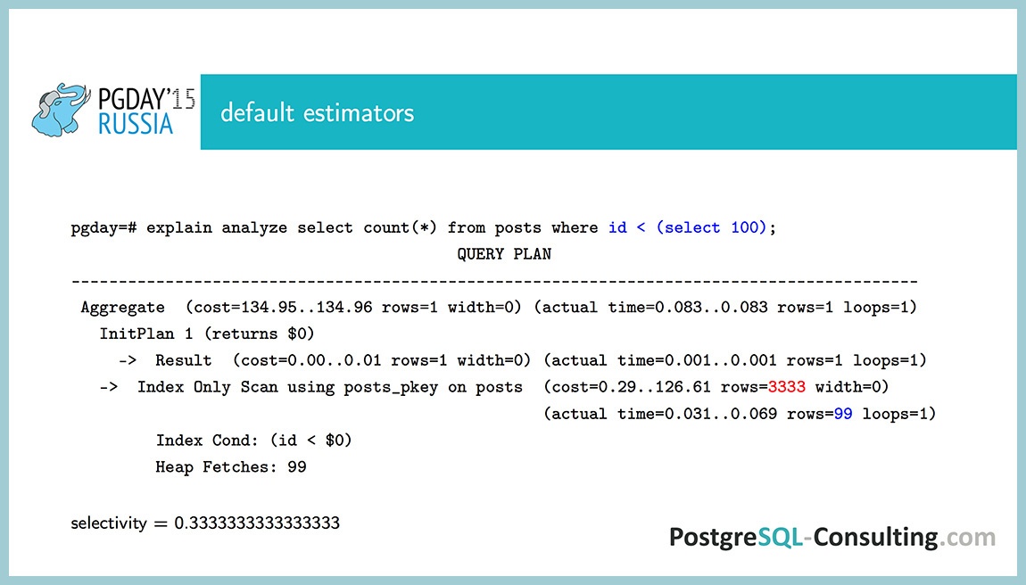 Использование статистики в PostgreSQL для оптимизации производительности — Алексей Ермаков - 24