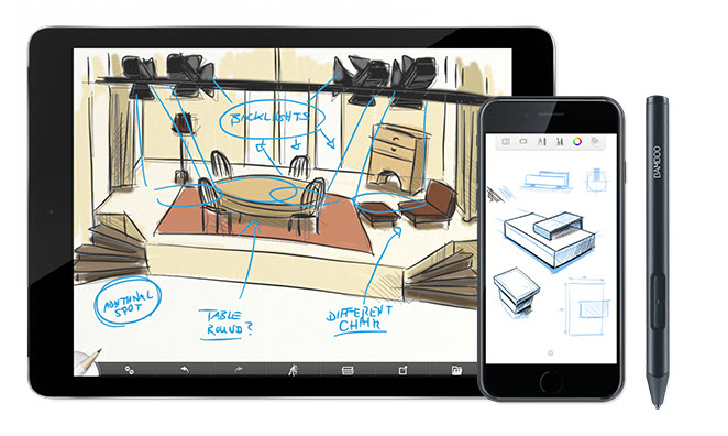 Умный стилус Bamboo Sketch предназначен для iPad и iPhone 