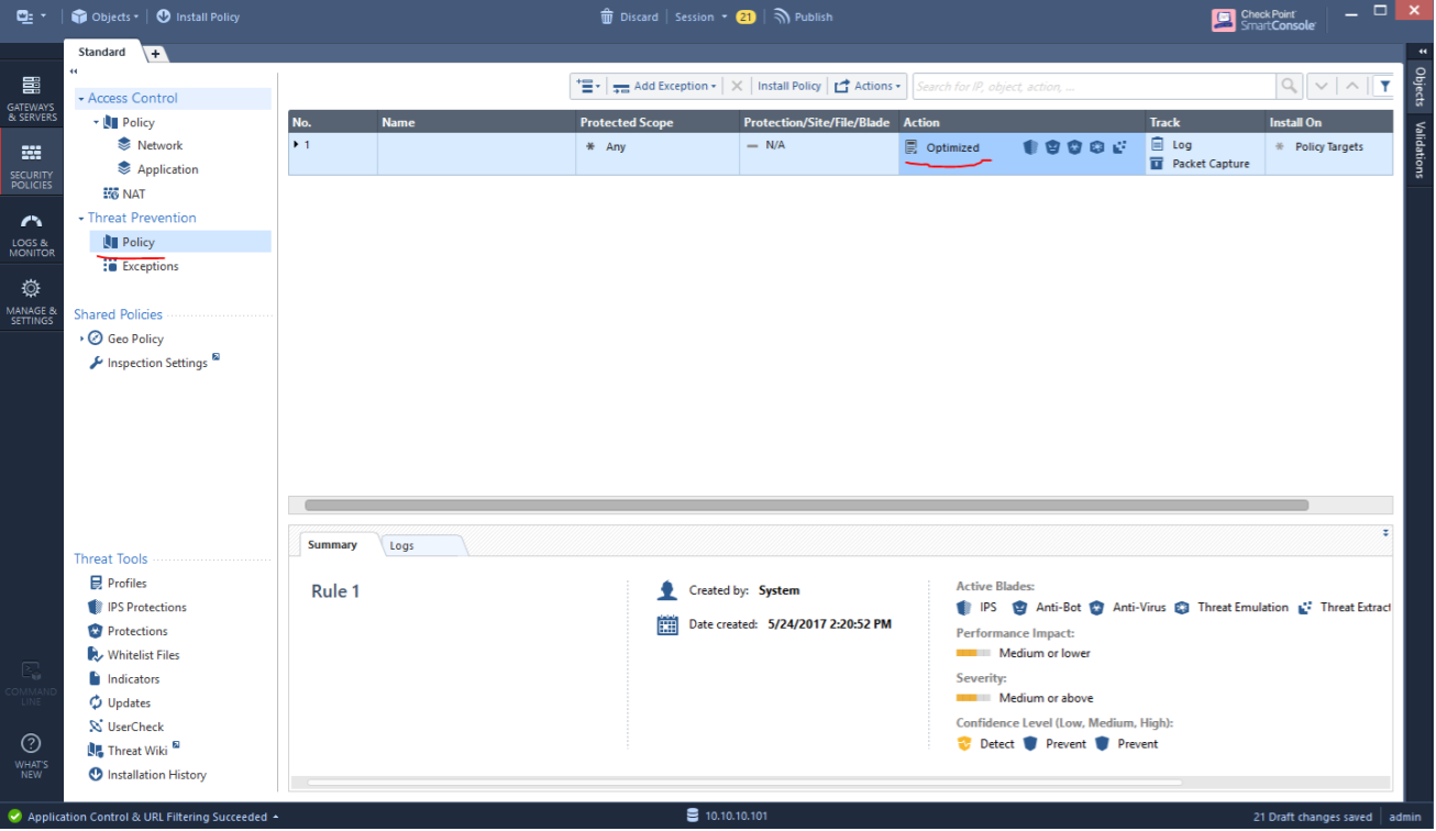 Check Point Security CheckUP — R80.10. Часть 3 - 23