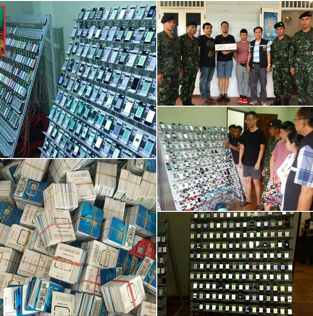 Полиция Таиланда арестовала трех китайцев, которые держали клик-ферму на 500 телефонов - 2
