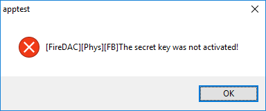 Попытка подключения к зашифрованной БД без активации ключа