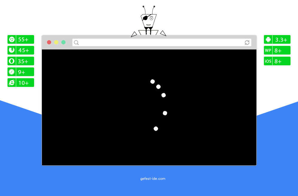 Preloader на canvas - Windows 8 loading Preloader на canvas - Windows 8 loading