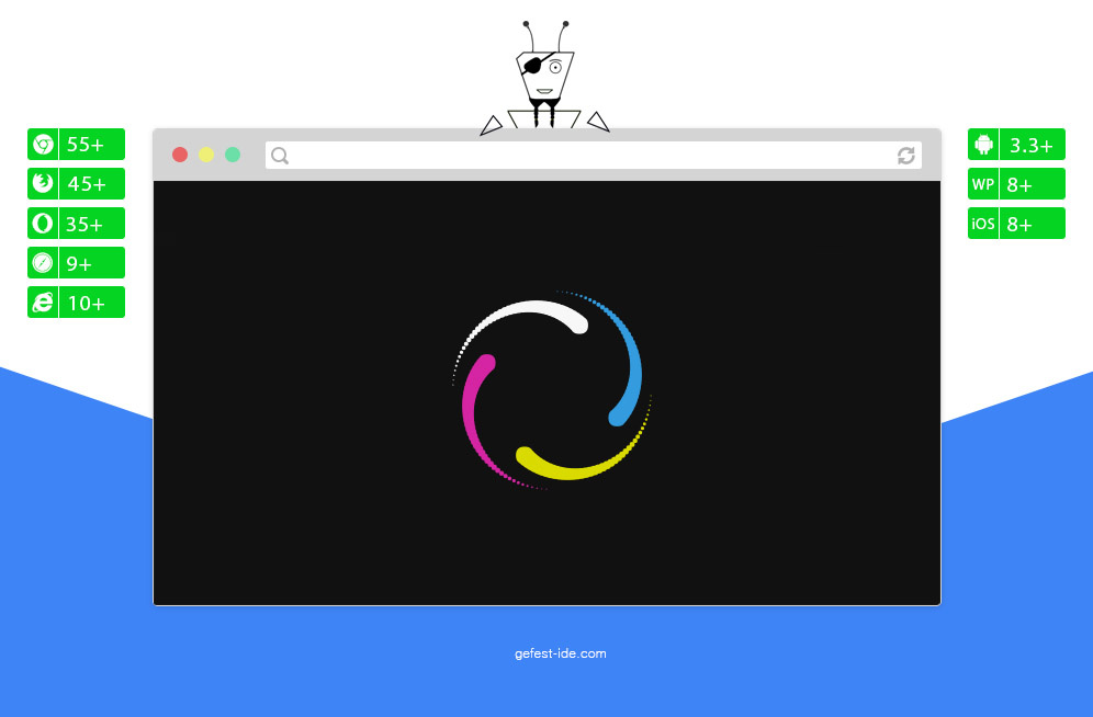 Preloader на canvas - Canvas Spiral Loader Preloader на canvas - Canvas Spiral Loader