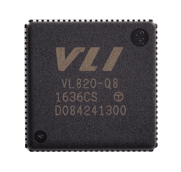 Конфигурация VIA Labs VL820 включает один исходящий порт и четыре нисходящих
