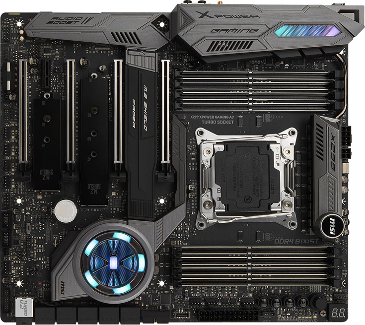 Системная плата MSI X299 XPower Gaming AC предназначена для процессоров Intel Core X
