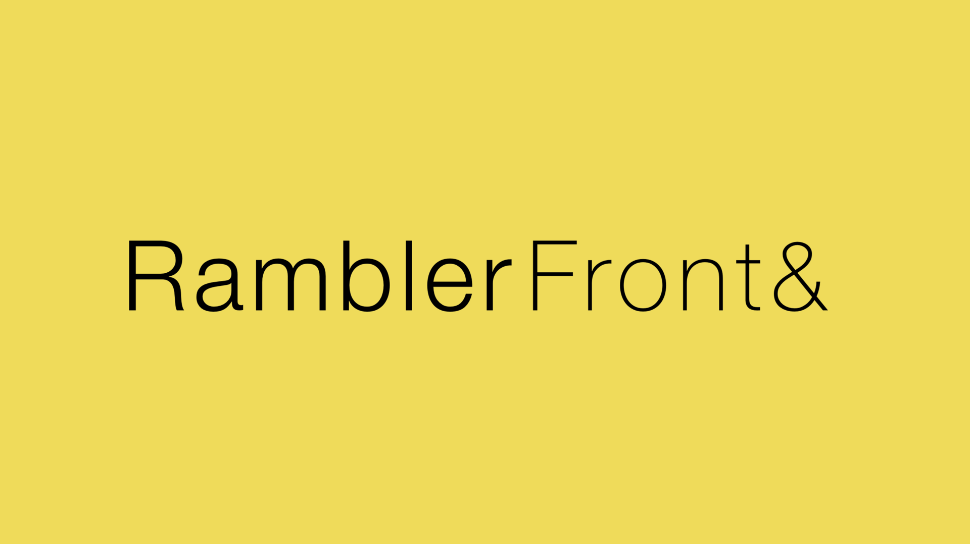 Анонс RamblerFront& #2 - 1