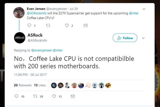 Для процессоров Coffee Lake, возможно, потребуются новые материнские платы - 1