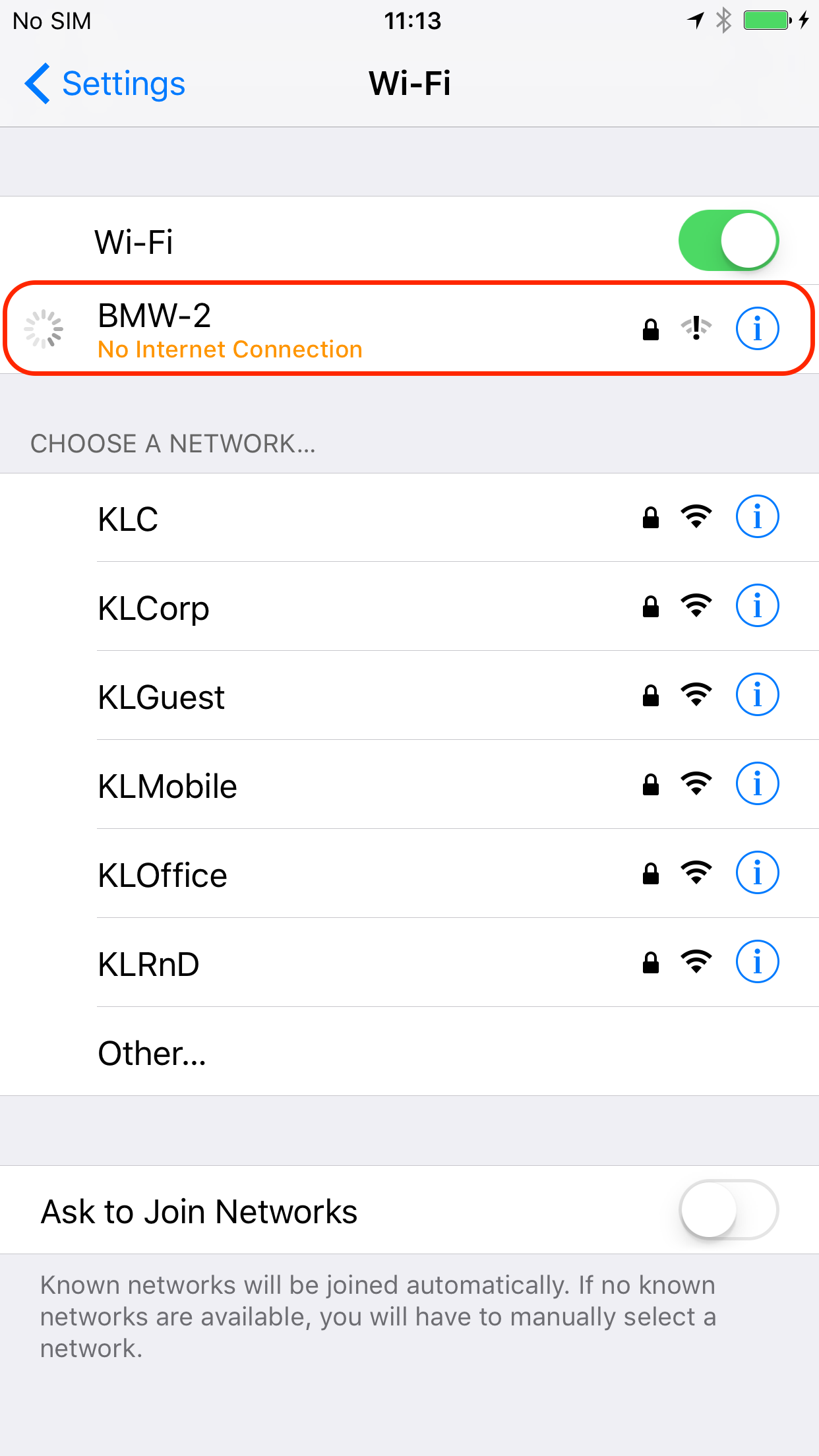 Wi-Fi settings