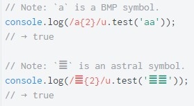 ECMAScript 6. Регулярные выражения с поддержкой Unicode - 5