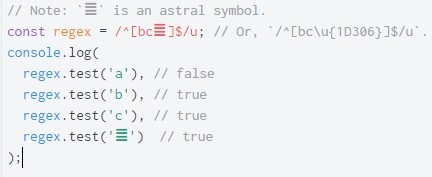 ECMAScript 6. Регулярные выражения с поддержкой Unicode - 7