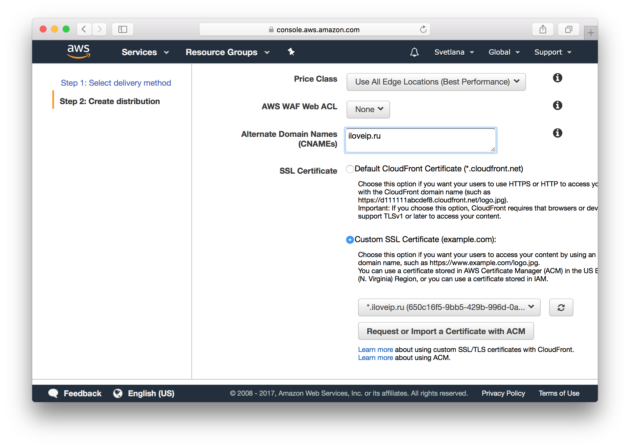 Как получить бесплатный SSL-сертификат от Amazon и переехать на HTTPS на Amazon S3 - 9