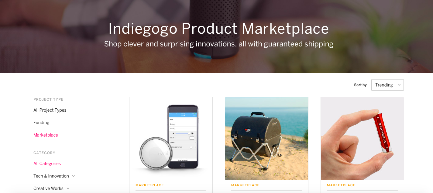 Краудфандинговая площадка Indiegogo открывает маркетплейс инновационных товаров - 2