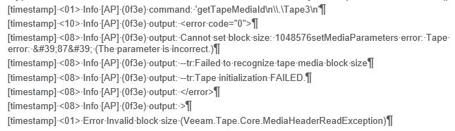 Разбор кейса про изменение настроек размера блока данных для записи на ленту с Veeam Backup & Replication - 2