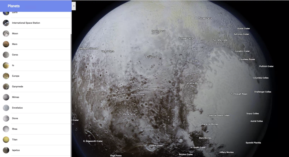 В Google Maps появились карты планет и спутников Солнечной системы - 2
