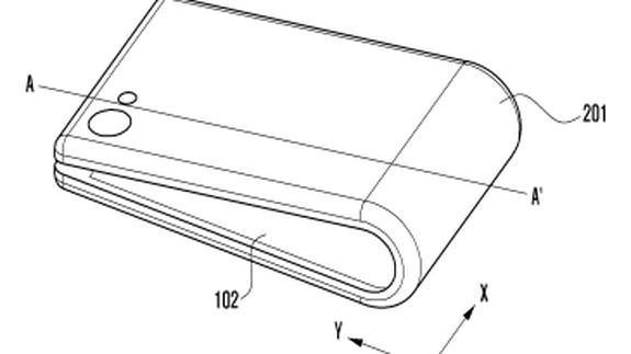 Появились новые эскизы смартфона Samsung со сгибающимся дисплеем