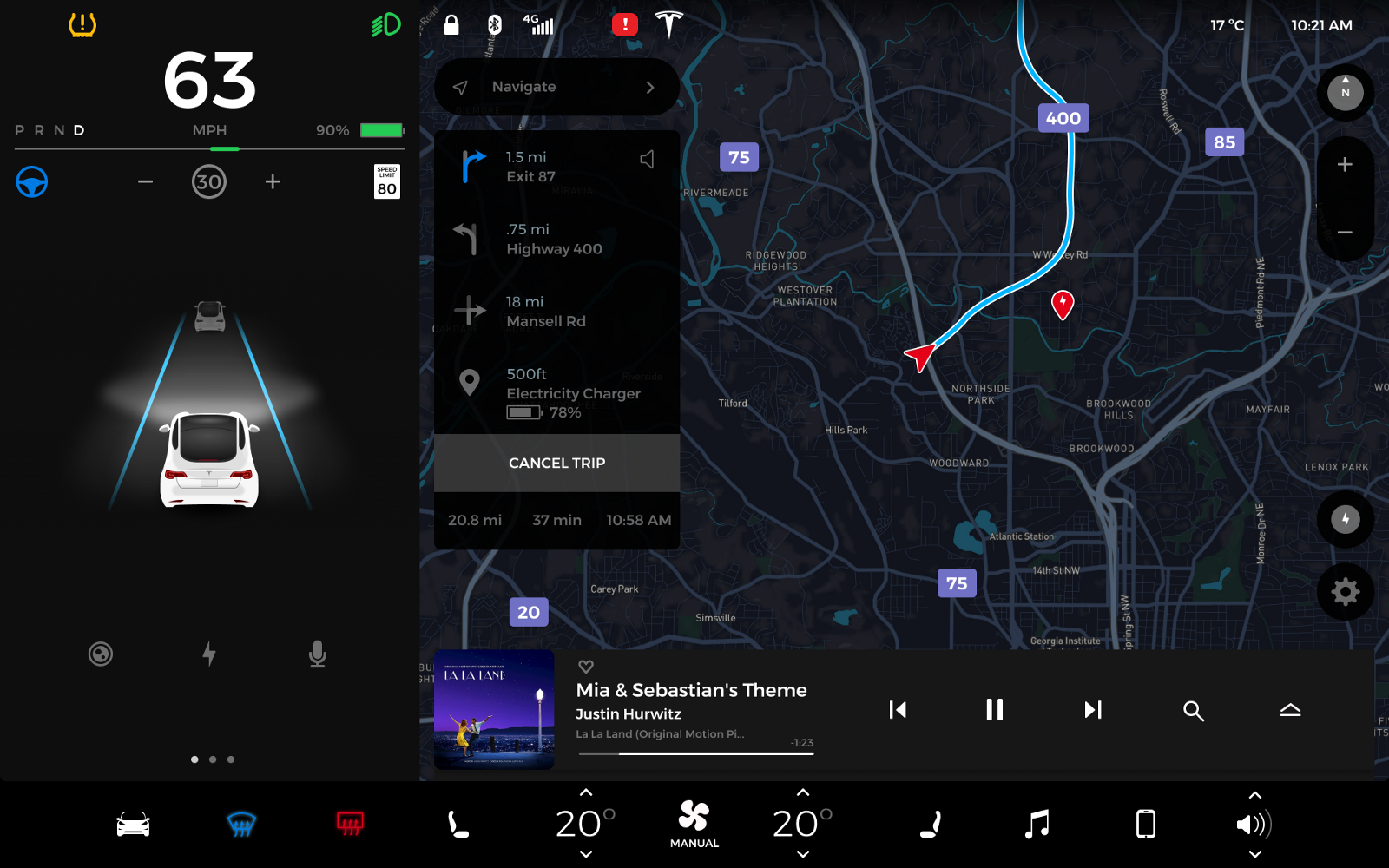 Футуристический пользовательский интерфейс новой Tesla Model 3 - 6