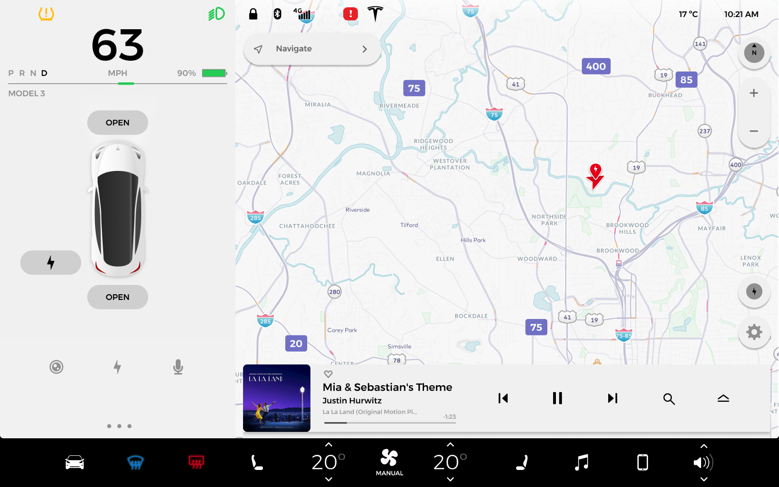 Футуристический пользовательский интерфейс новой Tesla Model 3 - 7